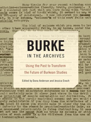 cover image of Burke in the Archives